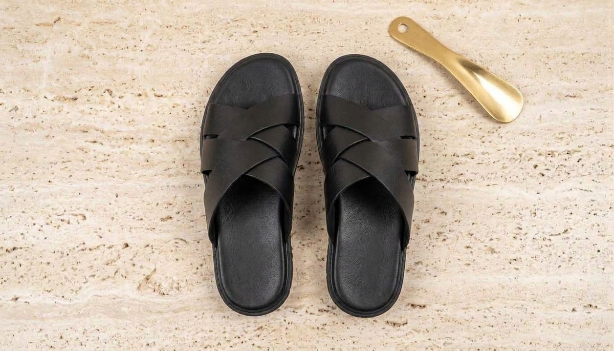Cross Strap Premium Slipper for Men
