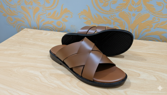 Cross Strap Premium Slipper for Men