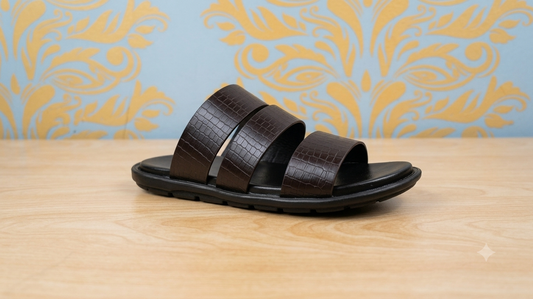 Tri Strap Premium Chappal Brown