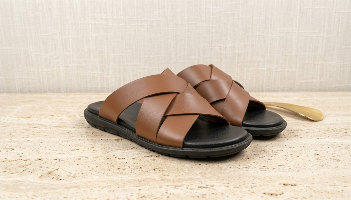Cross Strap Premium Slipper for Men