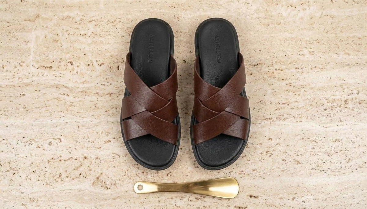Cross Strap Premium Slipper for Men